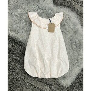 Coco Au Lait White‎ Geometric Patterned Balloon Skirt Dress Size 4